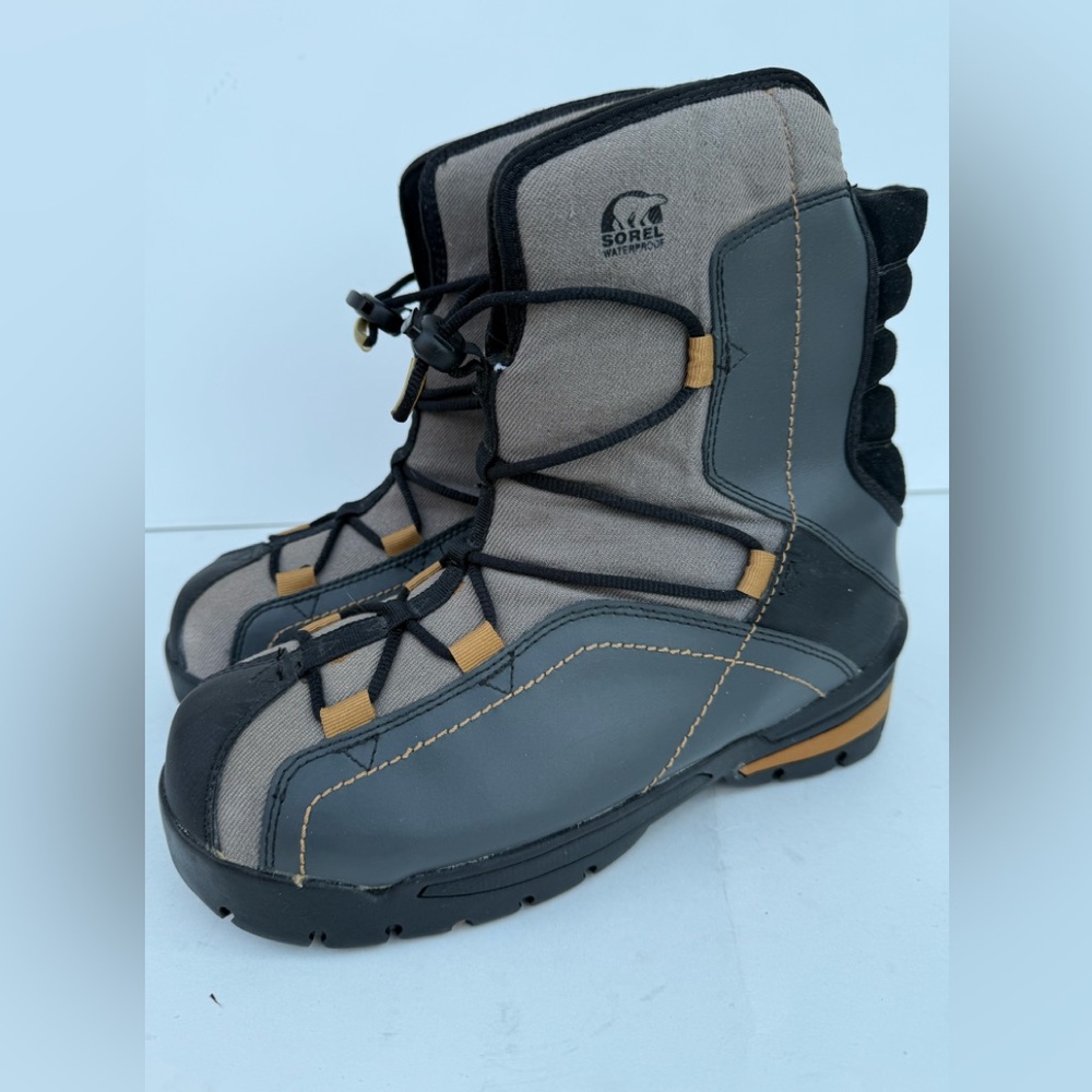 Sorel Men's Black and Tan Winter Boots